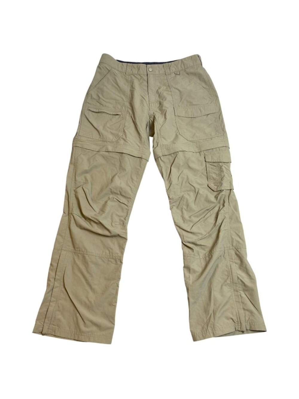 Eastern Mountain Sports Convertible Pants Size 8 Beige Hiking Casual Straight